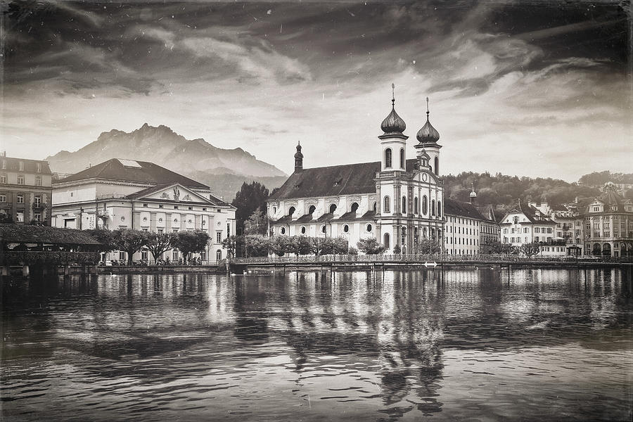 Picturesque Lucerne Switzerland Vintage  Photograph by Carol Japp