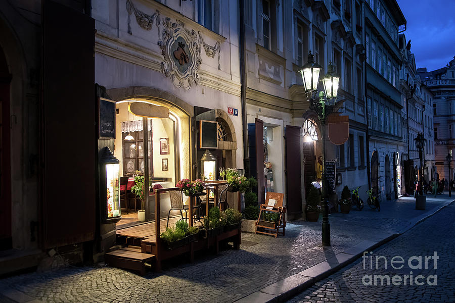 Picturesque Restaurant In The Streets Of Prague In The Czech Republic Photograph by Andreas Berthold