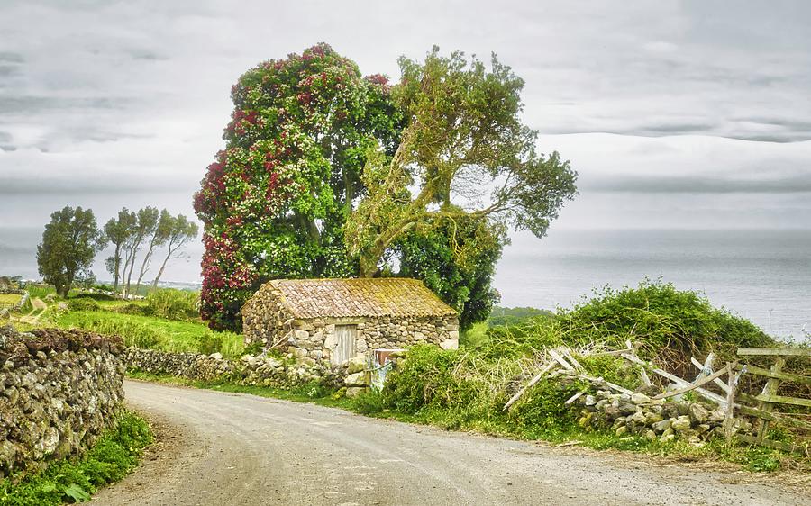 Picturesque Stone Shed Road View I Photograph by Marco Sales