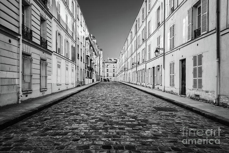 Picturesque street in Paris Photograph by Delphimages Photo Creations