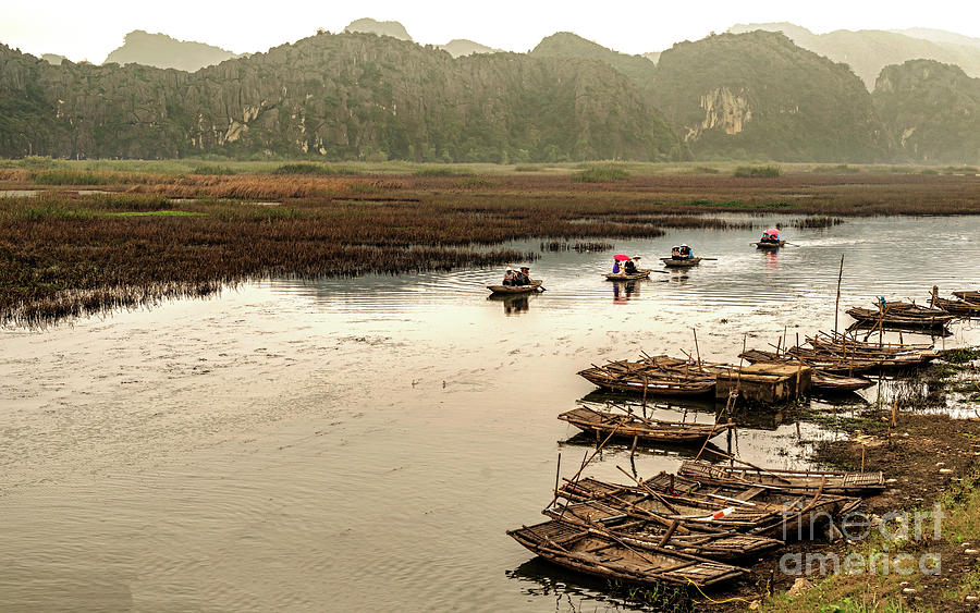 Picturesque Van Long nature reserve in Vietnam. Photograph by Marek Poplawski