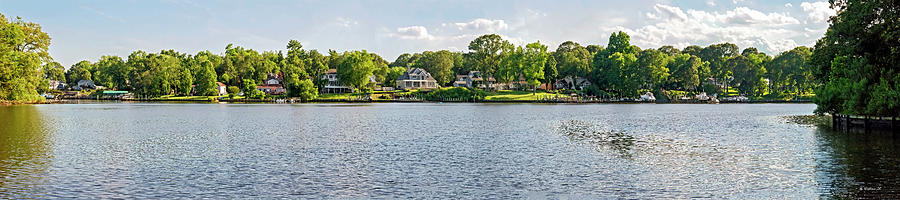 Tree Photograph - Picturesque Waterfront Community Pano by Brian Wallace