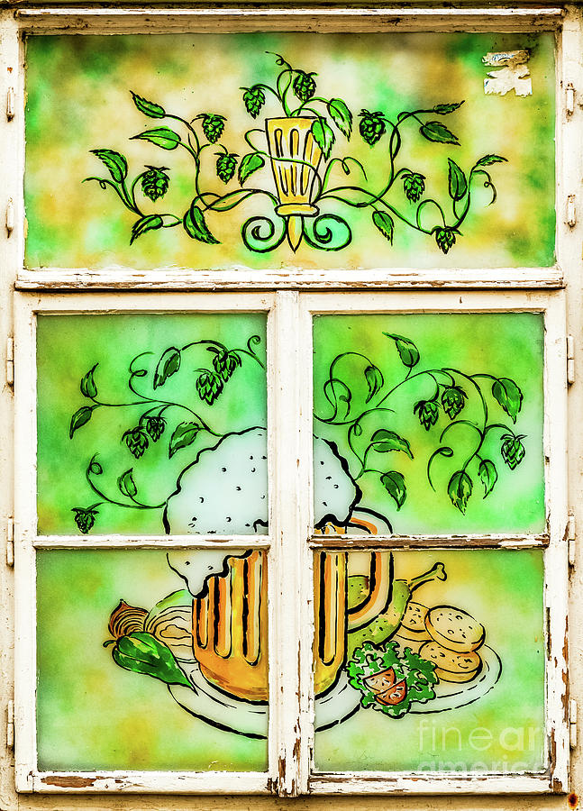 Old Pub Window, Prague Photograph by M G Whittingham