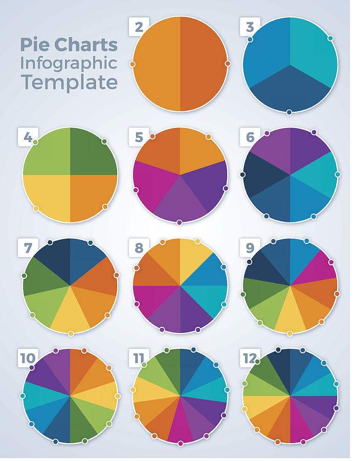 Pie Chart Infographic Template Graphs Drawing by Filo