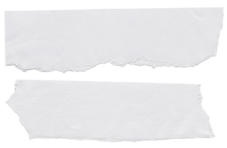 Piece of White Papers on White Background Photograph by Fotograzia