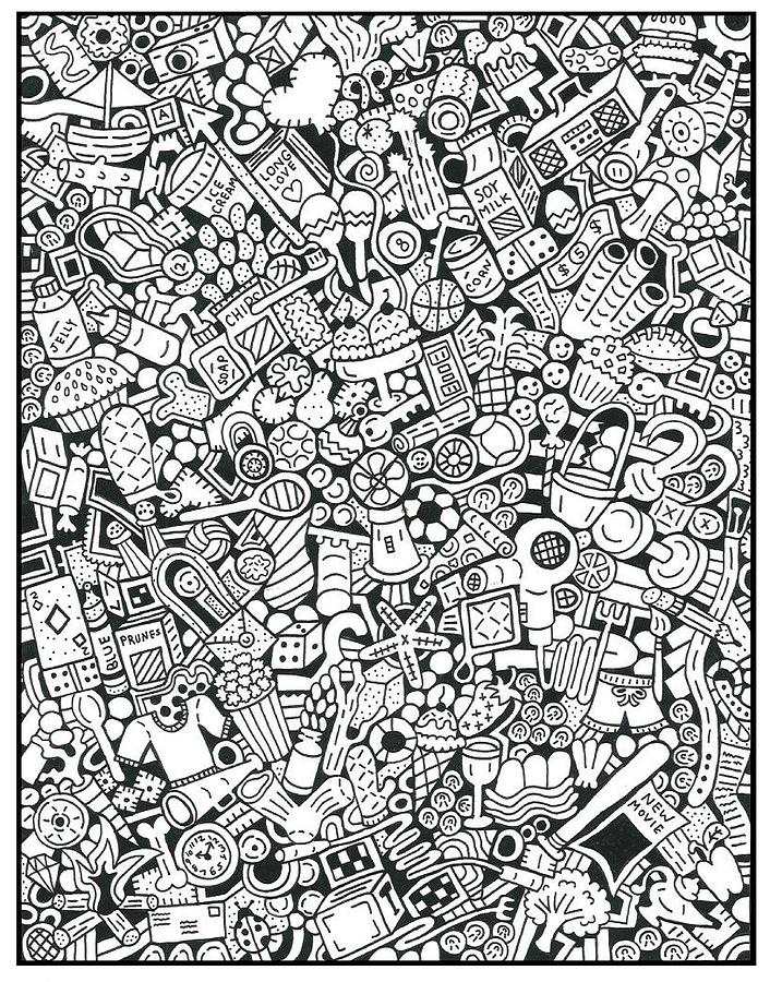 Pieces of What Drawing by Chelsea Geldean - Fine Art America