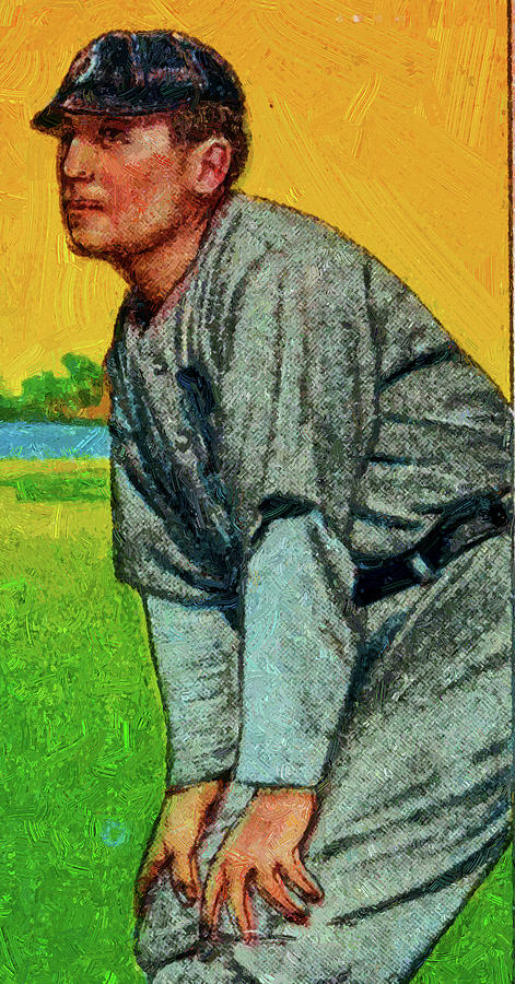 Piedmont Charley Oleary Hands On Knees Baseball Game Cards Oil Painting Painting
