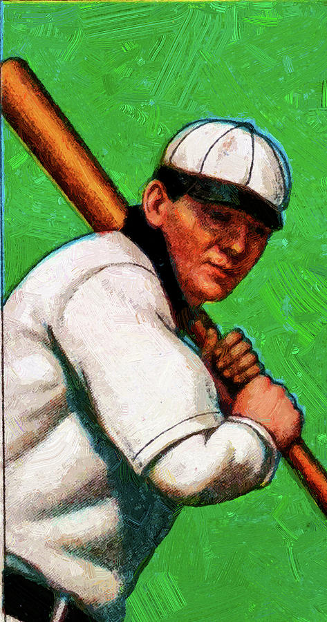 Piedmont Clyde Milan Baseball Game Cards Oil Painting Painting