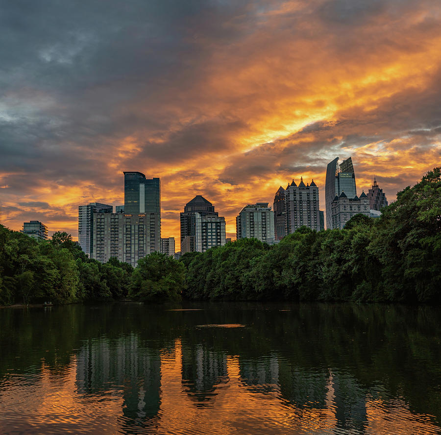 Piedmont Park Atlanta Skyline Photograph by David R Robinson