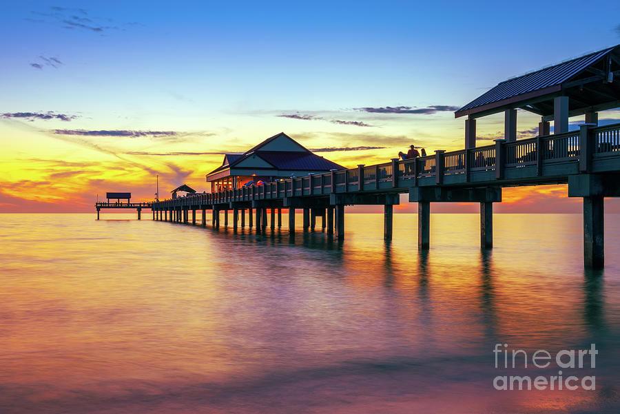 Pier 60 Clearwater Beach Florida Sunset Photograph by Paul Velgos