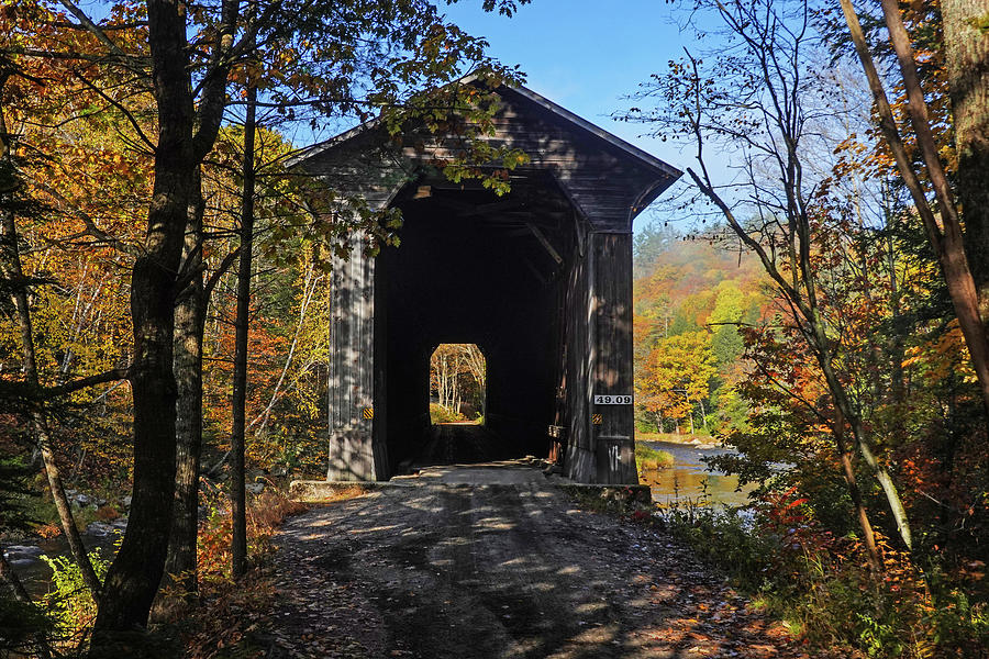 Pier Covered Bridge in the Fall Newport NH Photograph by Toby McGuire
