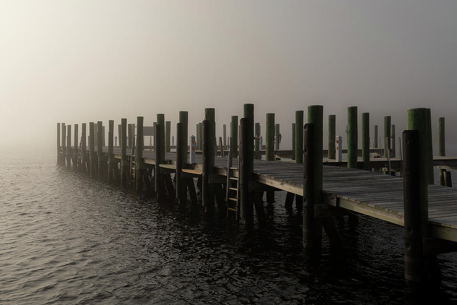 Pier in Fog Photograph by Denise Kopko