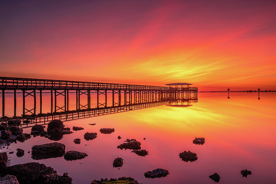 Pier on Fire Photograph by Jeremy Noyes | Fine Art America