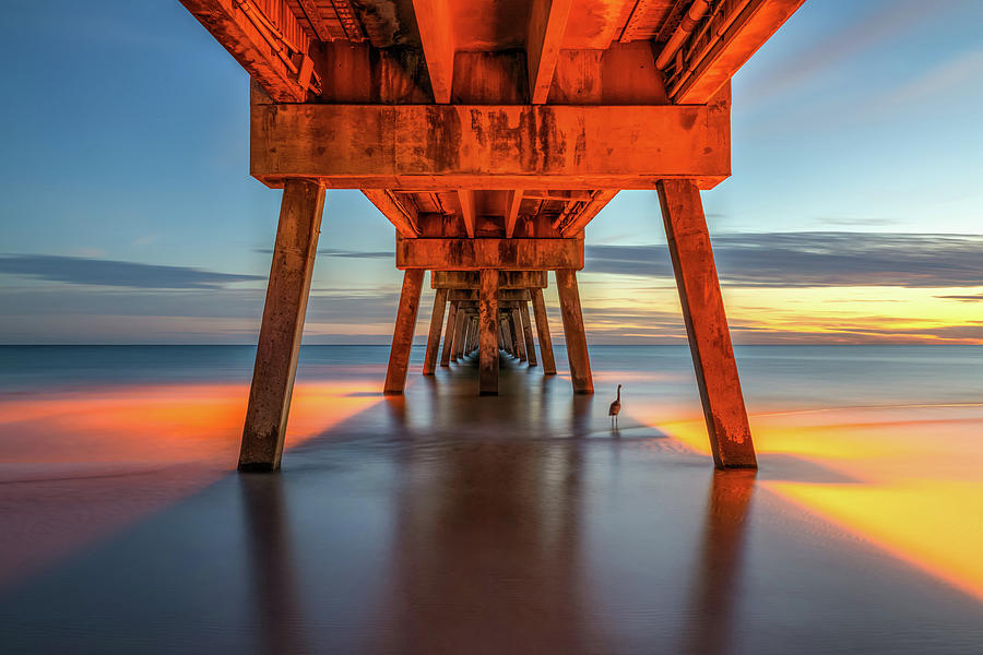 Pier Perspectives At Twilight On Okaloosa Island - Florida Photograph by Gregory Ballos