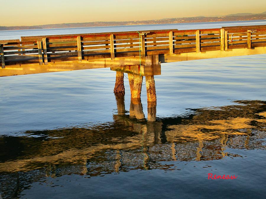 Pier Reflection Photograph by A L Sadie Reneau