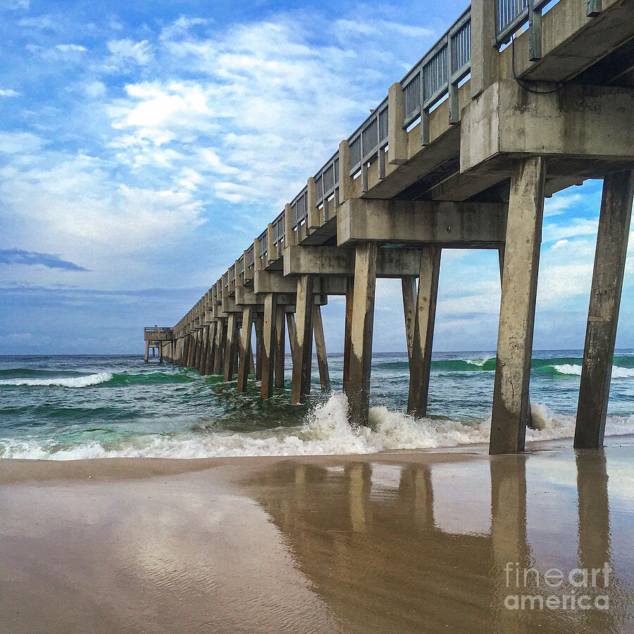 Pier Reflection Photograph by Leslie Brashear