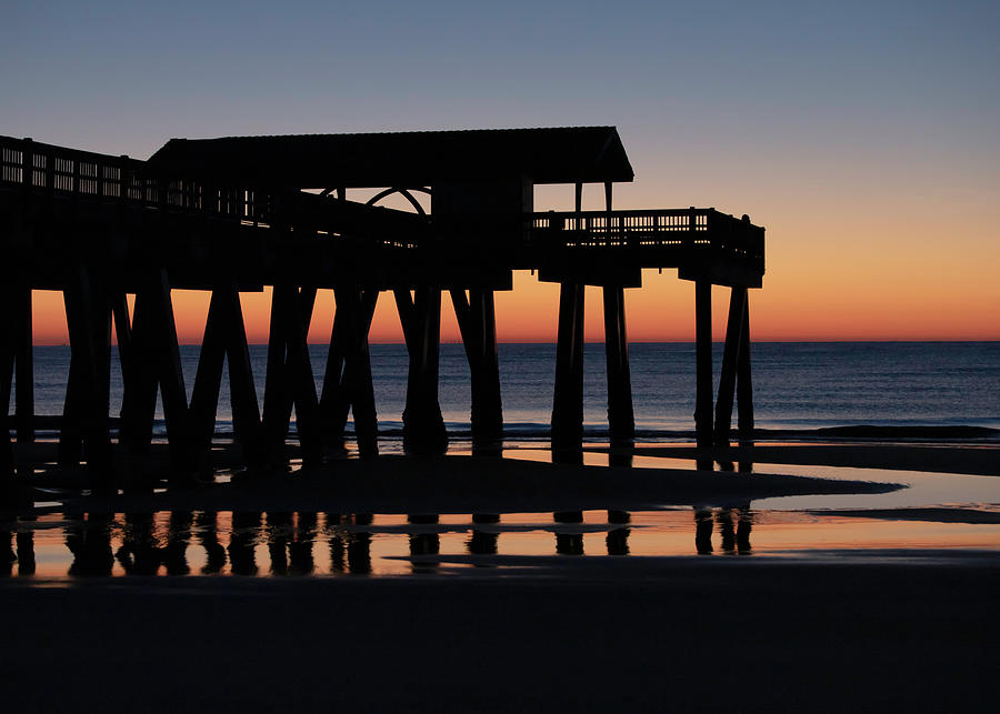 Pier Sunrise on Tybee Island Photograph by Ron Grafe