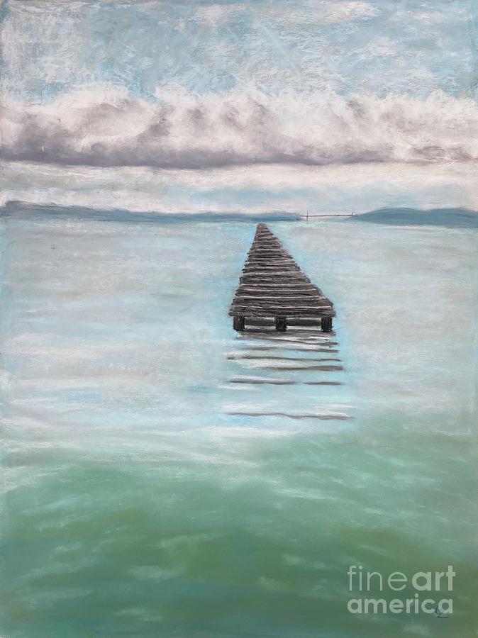 Pier to Nowhere Drawing by Glenda Zuckerman