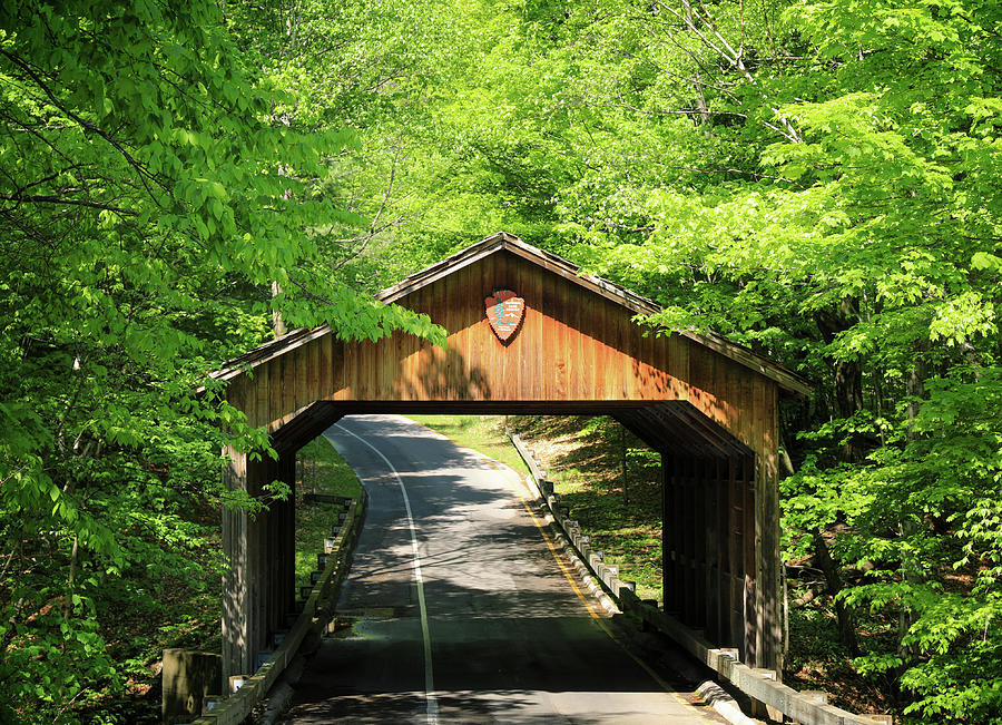 National Parks Photograph - Pierce Stocking Scenic Drive Covered Bridge by Dan Sproul