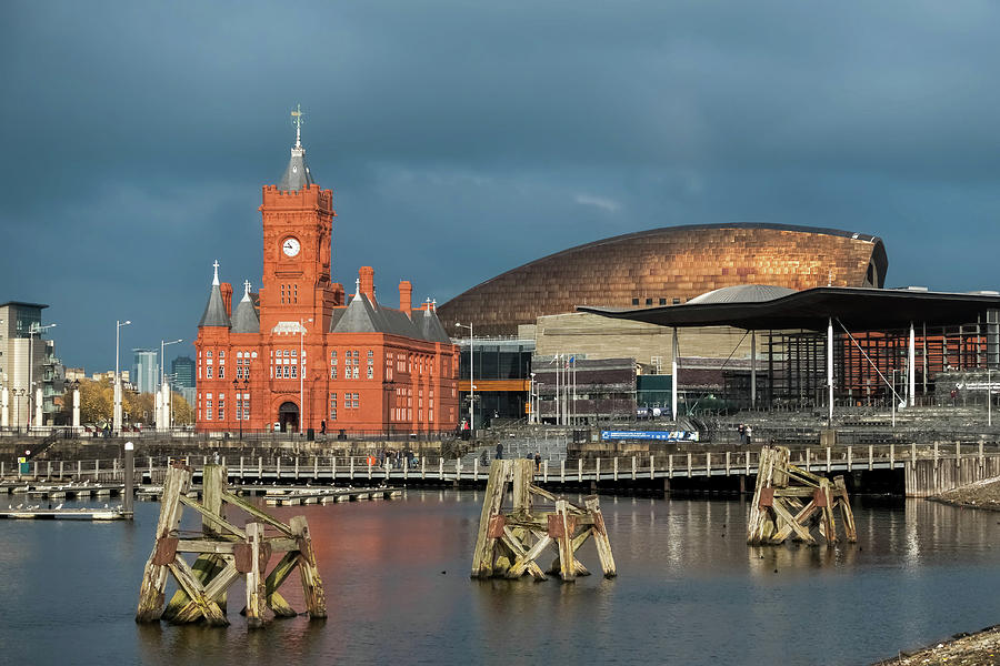 Pierhead and Millenium Centre Buildings Cardiff Bay Photograph by ...