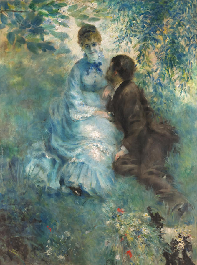 Pierre Auguste Renoir Painting - Lovers by Pierre-Auguste Renoir by Mango Art