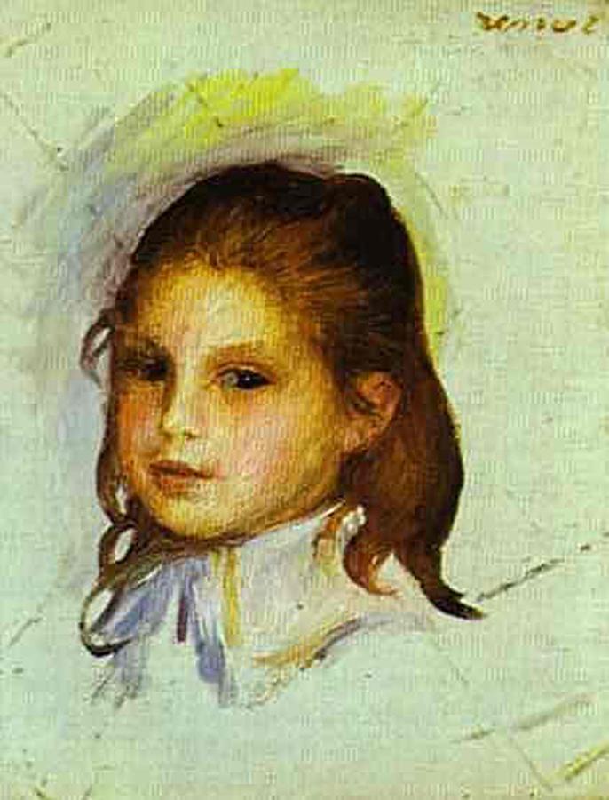 Pierre Renoir Paintings girl-with-brown-hair Digital Art by Vitor ...