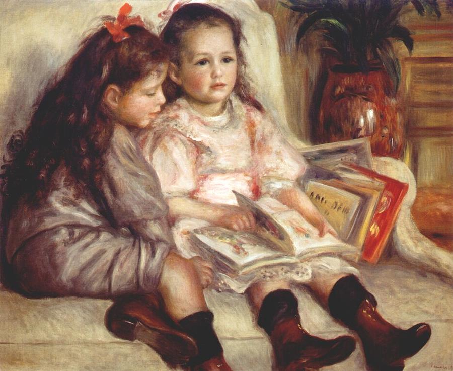 Pierre Renoir Paintings portraits-of-two-children-1895 Digital Art by ...