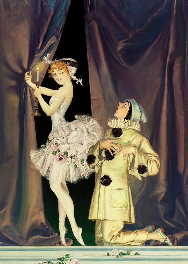 Pierrot And Columbine By Fx Leyendecker Digital Art By Fx Leyendecker Fine Art America