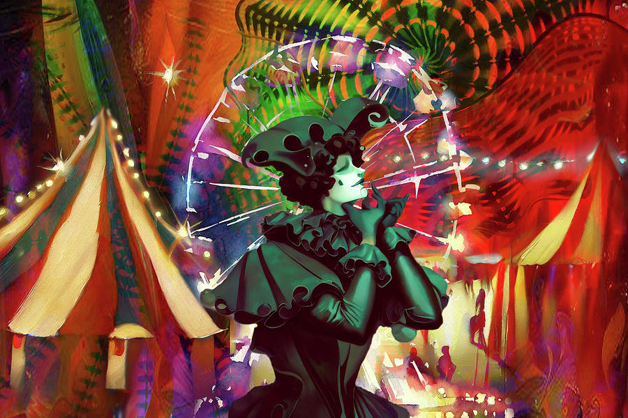 Pierrot at the Carnival Digital Art by Lisa Yount