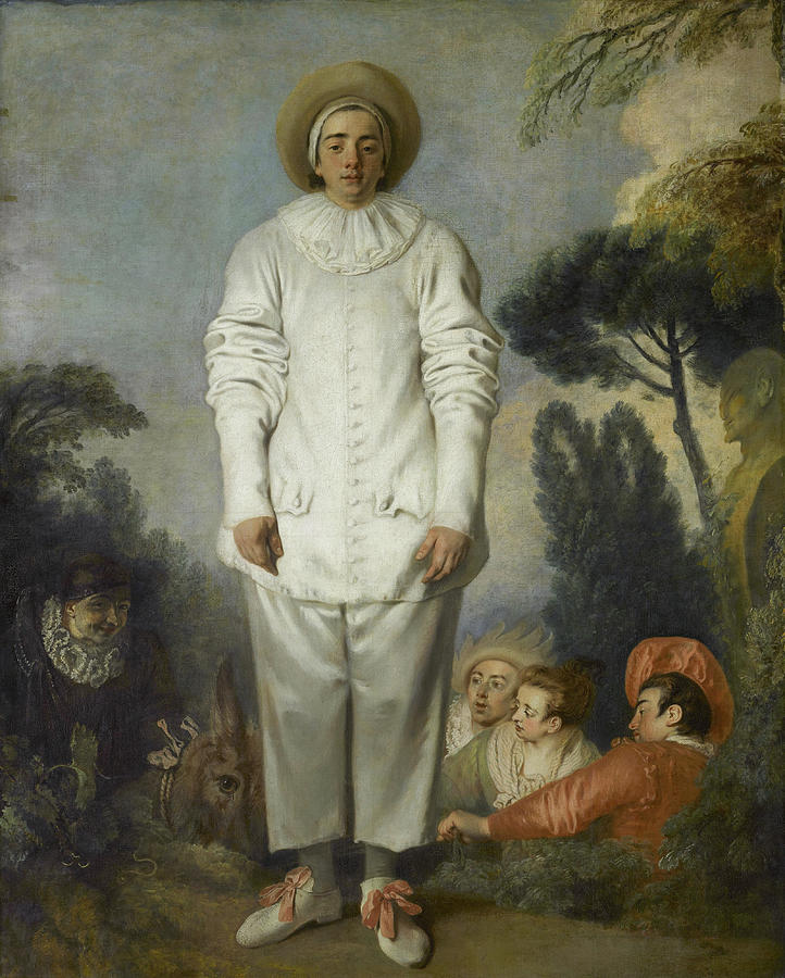 Pierrot, formerly known as Gilles Painting by Jean-Antoine Watteau ...