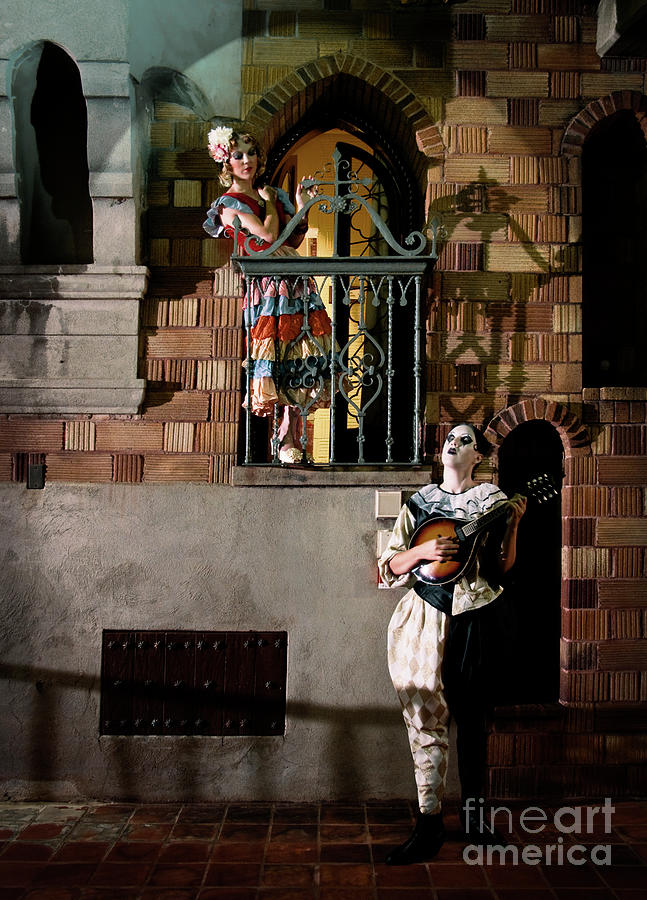 Pierrot Serenade at the Mission Inn Photograph by Sad Hill - Bizarre Los Angeles Archive