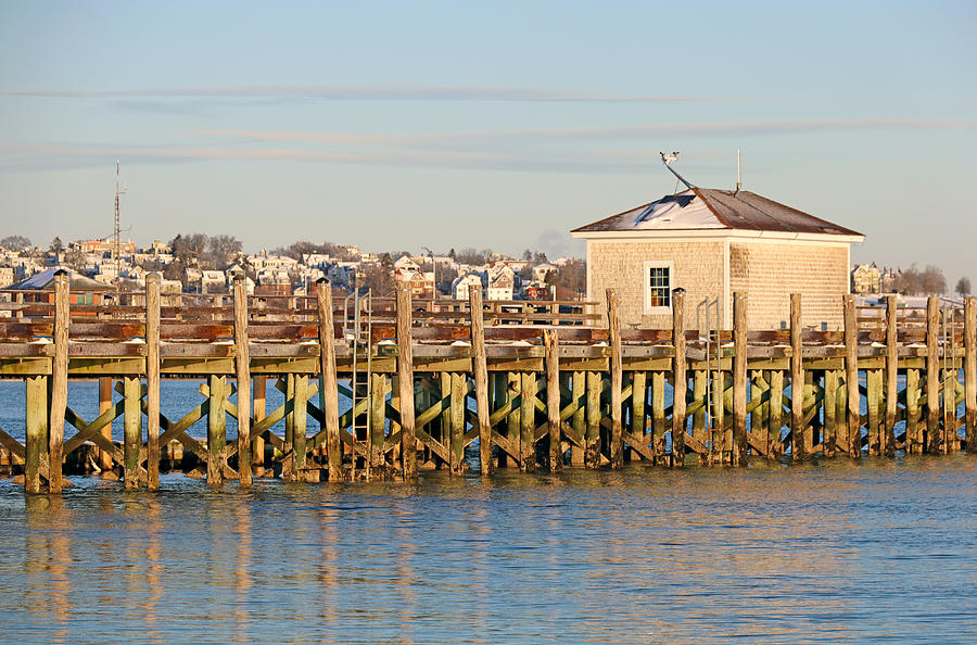 Piers at South Portland Maine Photograph by Lisa Cuipa