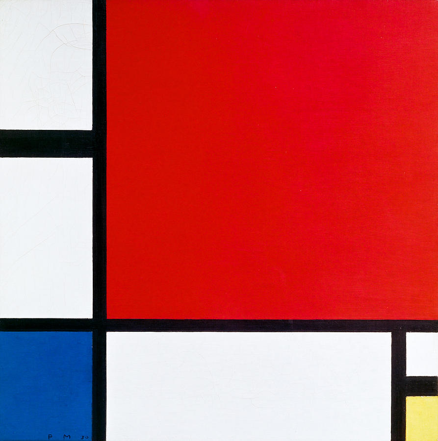 Piet Mondrian. Composition II in Red, Blue, and Yellow, 1930 Painting ...