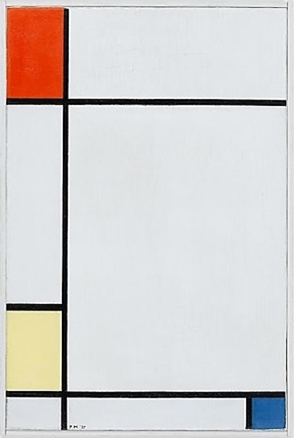 Piet Mondrian - Composition no. III with red, yellow, and blue Painting ...