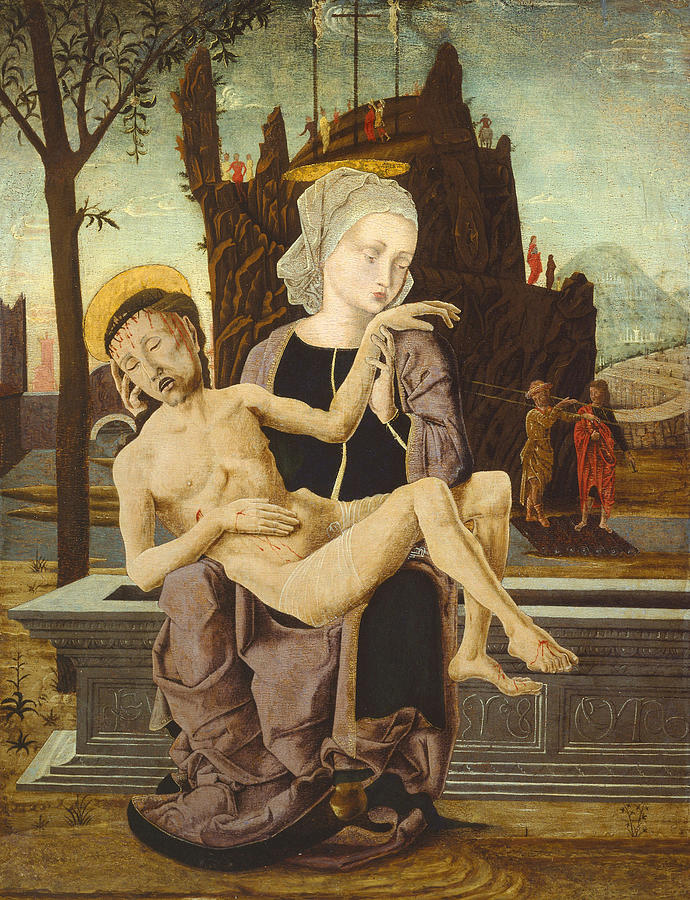 Pieta Painting by After Cosimo Tura