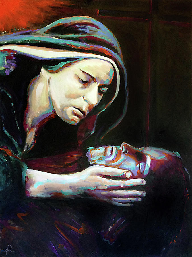 Jesus Christ Painting - Pieta by Steve Gamba