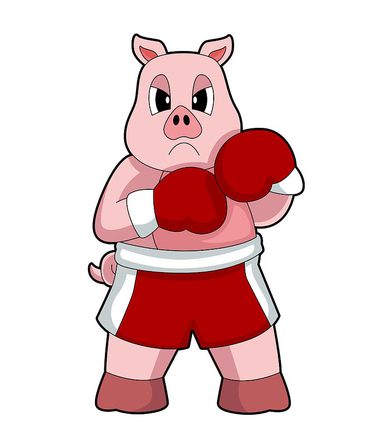 Pig Boxer Boxing gloves Boxing Painting by Markus Schnabel - Fine Art ...