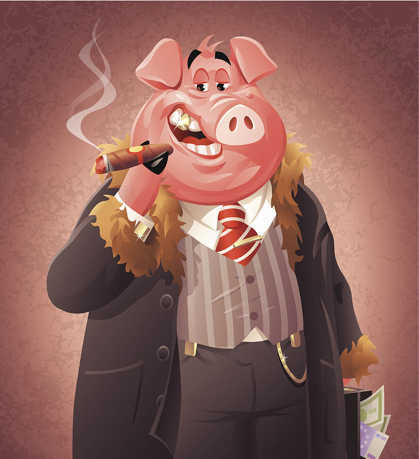 Pig Business Drawing by Kbeis