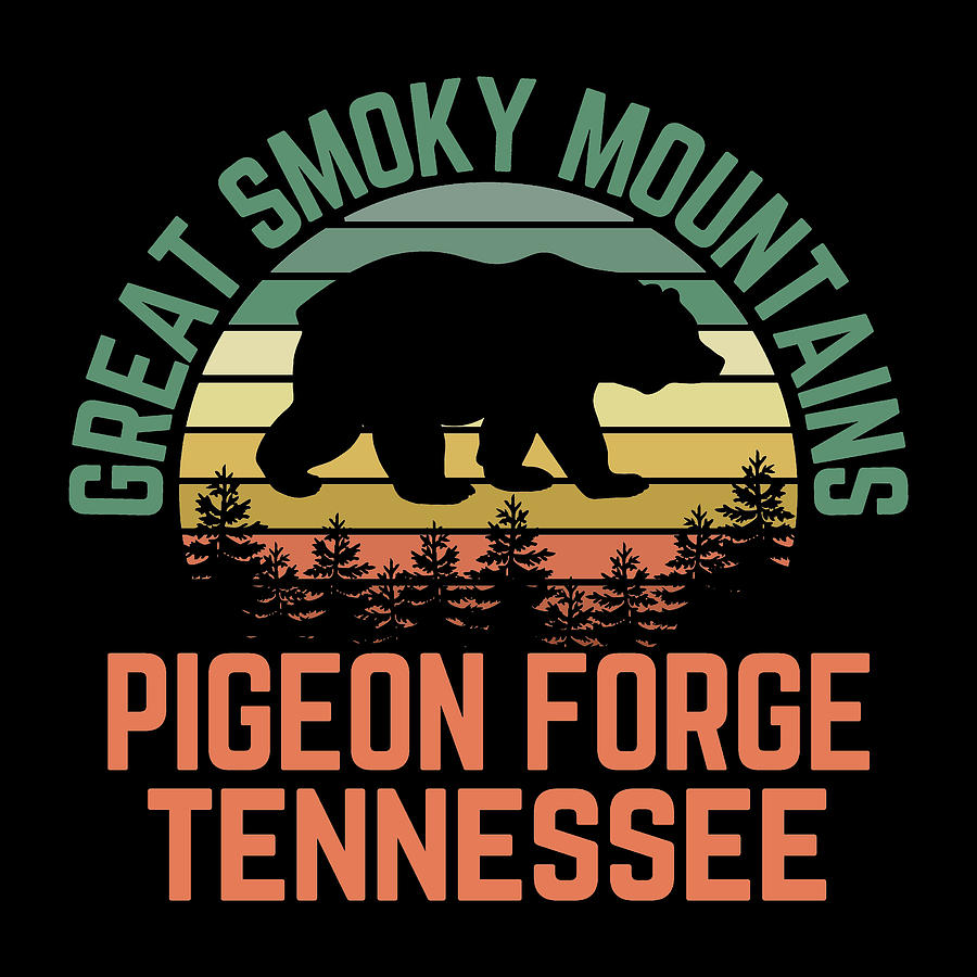 Pigeon Forge Tennessee Great Smoky Mountains Bear Digital Art by Aaron