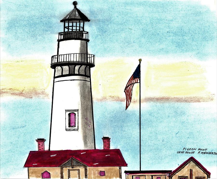 Pigeon Point Lighthouse Drawing