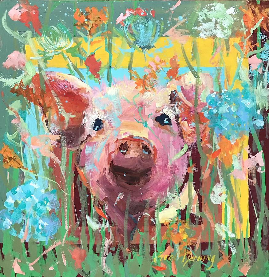 Pigpen Painting by Carol Berning