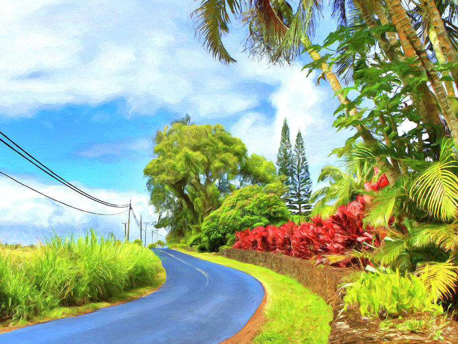 Piilani Highway at Kihei Maui Painting by Dominic Piperata