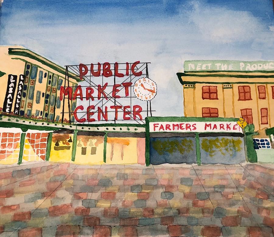 Pike Place Market Painting by Beverly Klasel - Fine Art America