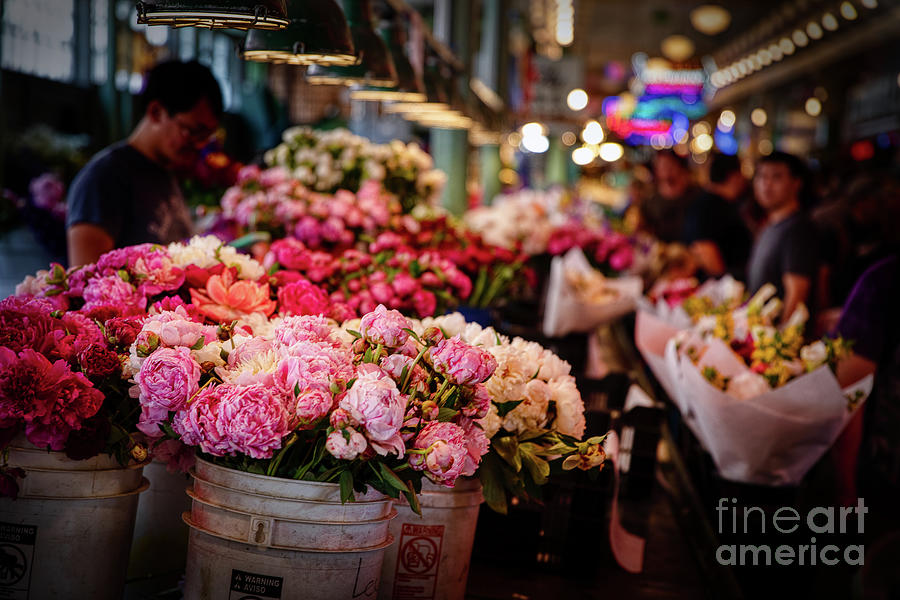 Pike Place Market Flowers Photograph by Rebecca Caroline Photography