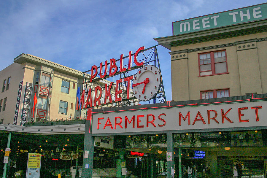 Pike Place Market- Seattle Photograph by Art Block Collections