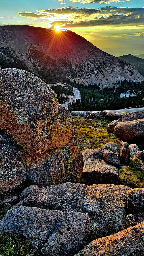 Pikes Peak Highway at Sunset Photograph by Ray Mathis Pikes Peak Highway at Sunset Photograph by Ray Mathis