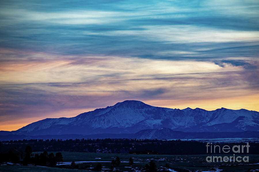 Pikes Peak Purple Twilight Photograph by JD Smith - Fine Art America