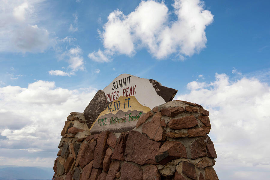 Pikes Peak Summit Sign Photograph by Nicole Freedman - Pixels