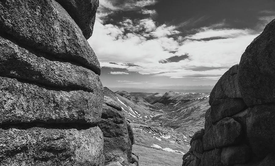 Pikes Peak View Black And White Photograph by Dan Sproul