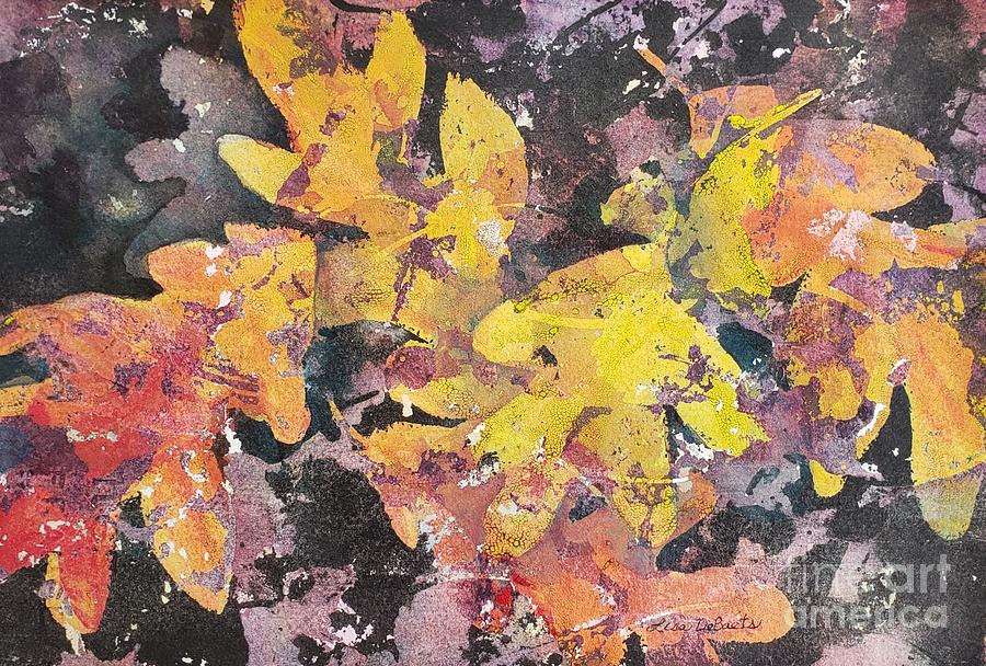 Pile O Leaves Painting by Lisa Debaets